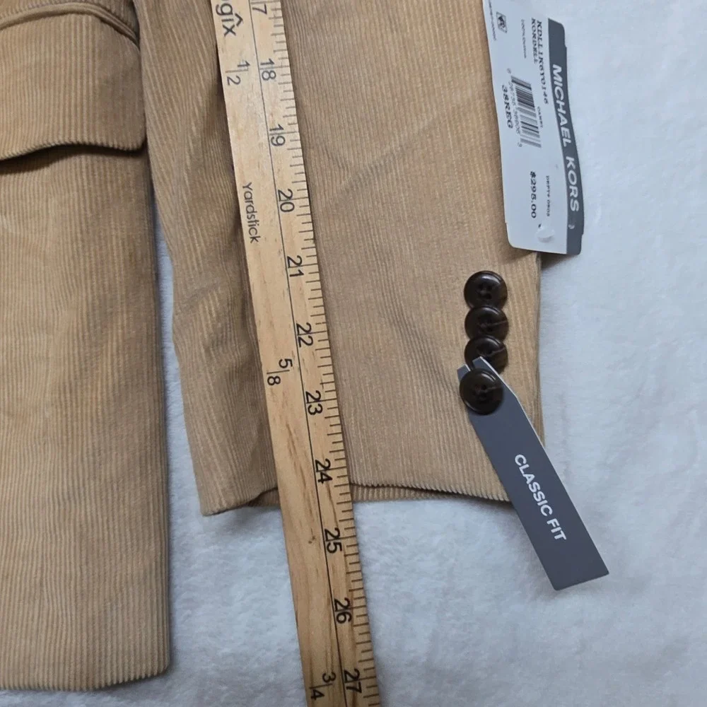 Michael Kors Corduroy Sport Coat Mens 38R‎ 38 Camel Tan Classic Fit $295